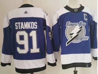 Adidas Tampa Bay Lightning #91 Steven Stamko Retro Jersey Blue