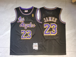 Los Angeles Lakers #23 Lebron James Latin Nights Throwback Jersey Black