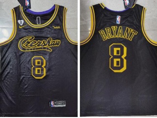 Nike Los Angeles Lakers #8 Kobe Brayant Creashaw City Jersey Black