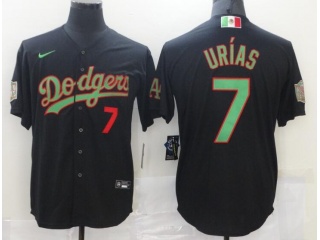 Nike Los Angeles Dodgers #7 Julio Urias Jersey Black Mexico