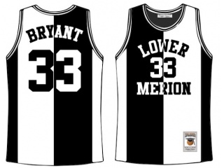 Lower Merion #33 Kobe Bryant White/Black Split Jersey