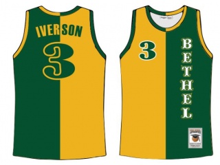 Allen Iverson #3 Bethel Hign Shcool Jersey Green/Yellow