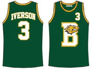 Allen Iverson #3 Bethel Hign Shcool Jersey Green with Logo