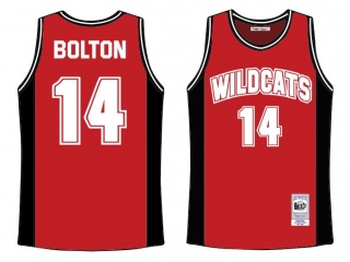 Troy Bolton #14 East High School Wildcats Basketball Jersey Red 