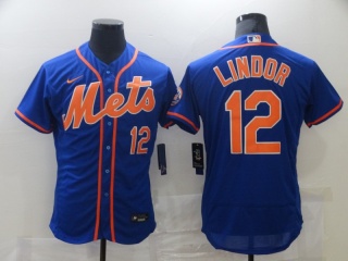 Nike New York Mets #12 Francisco Lindor Flexbase Jersey Blue