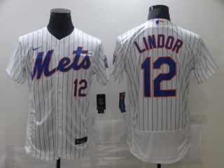 Nike New York Mets #12 Francisco Lindor Flexbase Jersey White