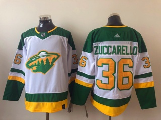 Adidas Minnesota Wild 36 Mats Zuccarello Retro Hockey Jersey White