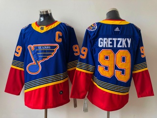 Adidas St.Louis Blues #99 Wayne Gretzky Retro Jersey Blue