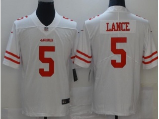 San Francisco 49ers #5 Trey Lance Vapor Limited Jersey White