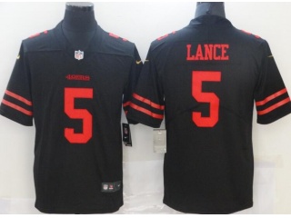 San Francisco 49ers #5 Trey Lance Vapor Limited Jersey Black