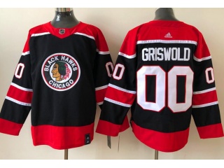 Adidas Chicago Blackhawks #00 Clark Griswold Retro Jersey Black