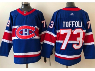 Adidas Montreal Canadiens #73 Tyler Toffoli Retro Jersey Blue