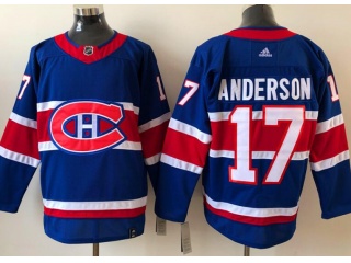 Adidas Montreal Canadiens #17 Josh Anderson Retro Jersey Blue