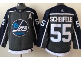 Adidas Adidas Winnipeg Jets #55 Mark Scheifele Retro Jersey Grey