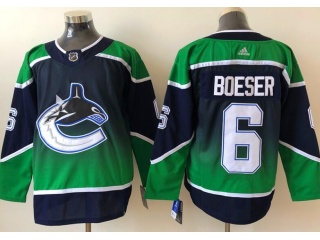 Adidas Vancouver Canucks #6 Brock Boeser Retro Jersey Blue