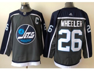 Adidas Winnipeg Jets #26 Blake Wheeler Retro Jersey Grey