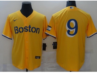 Nike Boston Red Sox #9 Cool Babse Jersey Yellow