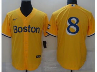 Nike Boston Red Sox #8 Cool Babse Jersey Yellow