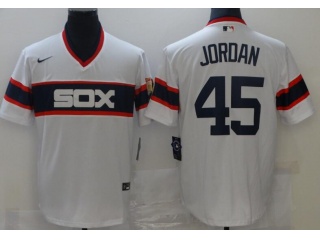 Nike Chicago White Sox #45 Michael Jordan Throwback Jersey White