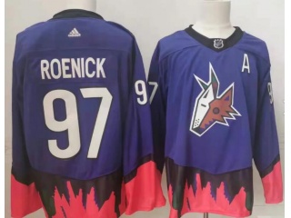 Adidas Phoenix Coyotes #97 Jeremy Roenick Retro Jersey Purple