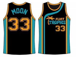 FLINT TROPICS JACKIE MOON BLACK BASKETBALL JERSEY