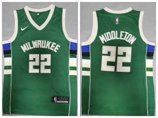 Nike Milwaukee Bucks #22 Khris Middleton Basketball Jersey Green