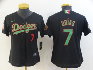 Woman Nike Los Angeles Dodgers #7 Julio Urias Jersey Black Mexico