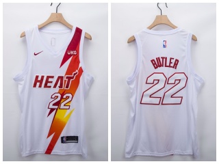 Nike Miami Heat #22 Jimmy Butler 2021 Fashion Jersey White
