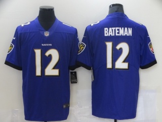 Baltimore Ravens #12 Rashod Bateman Vapor Limited Jersey Purple