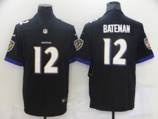 Baltimore Ravens #12 Rashod Bateman Vapor Limited Jersey Black