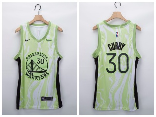 Nike Golden State Warriors #30 Stephen Curry 2021 Fashion Jersey Light Green