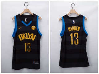 Nike Brooklyn Nets #13 James Harden 2021 Fashion Jersey Black