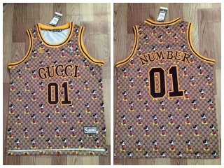 Gucci #01 Number Mickey Mouse Jersey Brown