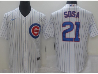 Nike Chicago Cubs #21 Sammy Sosa Cool Base Jersey White