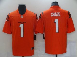 Cincinnati Bengals #1 Ja’Marr Chase 2021 Vapor Limited Jersey Orange
