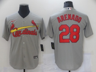 Nike St. Louis Cardinals #28 Nolan Arenado Cool Base Jersey Gray