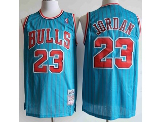Chicago Bulls #23 Michael Jordan 1995-96 Throwback Jersey Blue Pinstripes