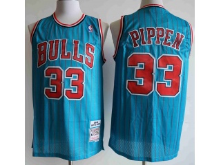 Chicago Bulls #33 Scottie Pippen 1995-96 Throwback Jersey Blue Pinstripes