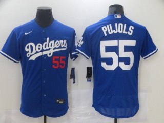 Nike Los Angeles Dodgers #55 Albert Pujols Flexbase Jersey Blue