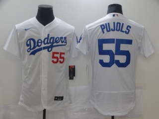 Nike Los Angeles Dodgers #55 Albert Pujols Flexbase Jersey White