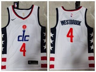 Nike Washington Wizards #4 Russell Westbrook City Jersey White