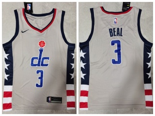 Nike Washington Wizards #3 Bradley Beal 2020-21 City Jersey Gray