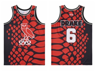#6 Drake Toronto Skin Basketball Jersey Red