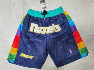 Denver Nuggets Just Don Shorts Navy Blue Rainbow