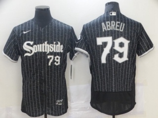 Nike Chicago White Sox #79 Jose Abreu Southside 2021 City Flexbase Jerseys Black
