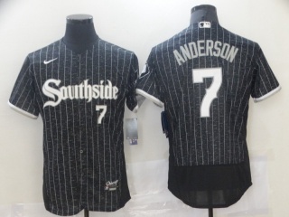 Nike Chicago White Sox #7 Tim Anderson Southside 2021 City Flexbase Jerseys Black