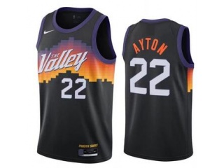 Nike Phoenix Suns #22 Deandre Ayton Jersey 2021 Black City