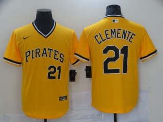Nike Pittsburgh Pirates #21 Robert ClementePullover Jersey Yellow