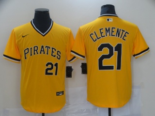 Nike Pittsburgh Pirates #21 Robert ClementePullover Jersey Yellow 