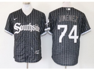 Nike Chicago White Sox #74 Eloy Jimenez Southside 2021 City Cool Base Jerseys Black